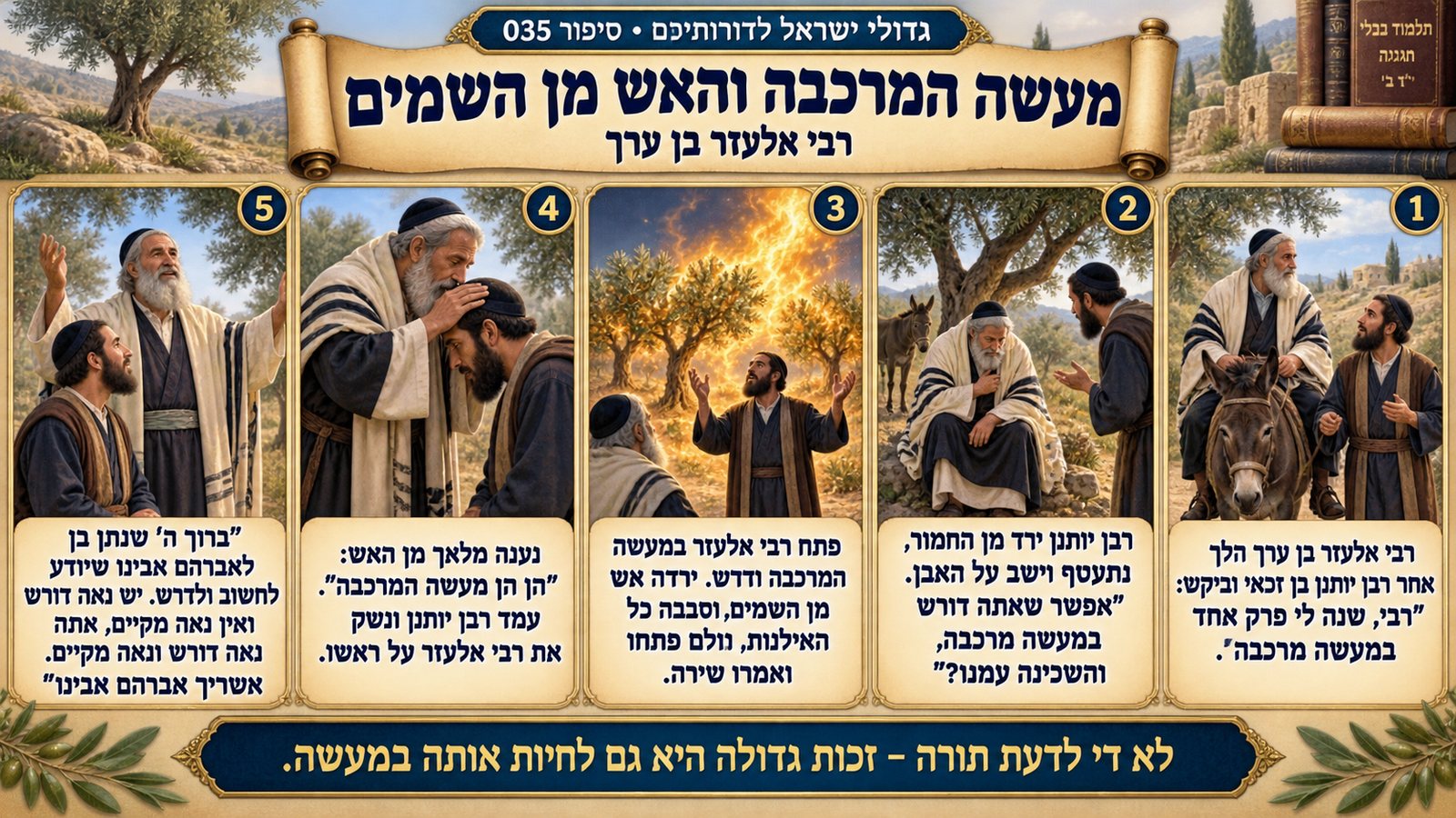 תמונת סיכום — רבי אלעזר בן ערך: מעשה המרכבה והאש מן השמים